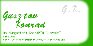 gusztav konrad business card